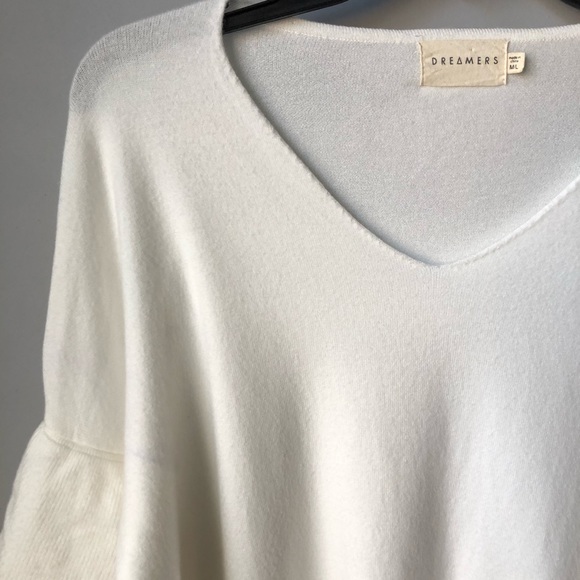 White Ruffled Sweater - Picture 2 of 4